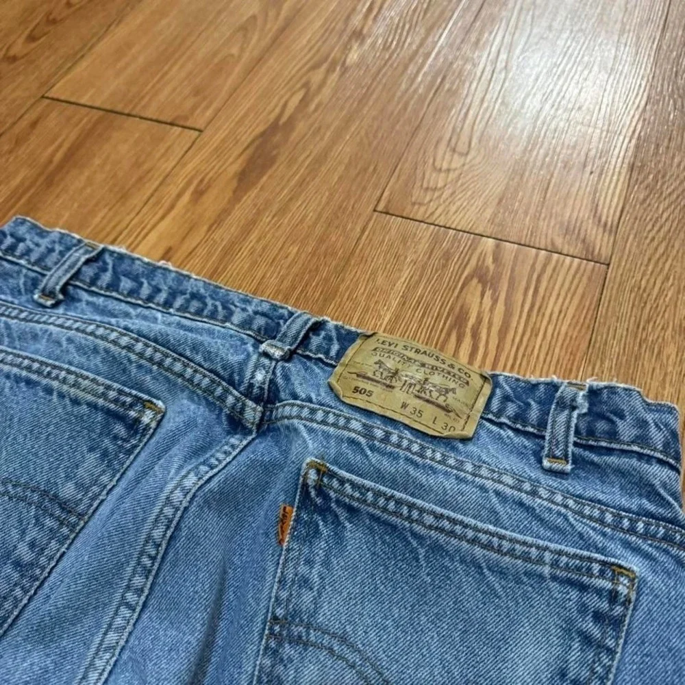 Levi's Men's Jeans Orange‎ Tab 90s Faded Blue USA Made Measures 33x28